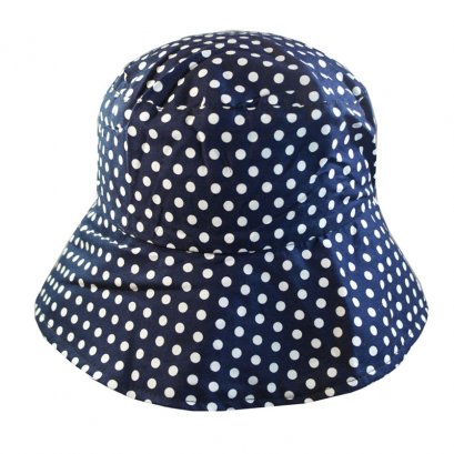 Polka Dotti Navy (Short Brim)